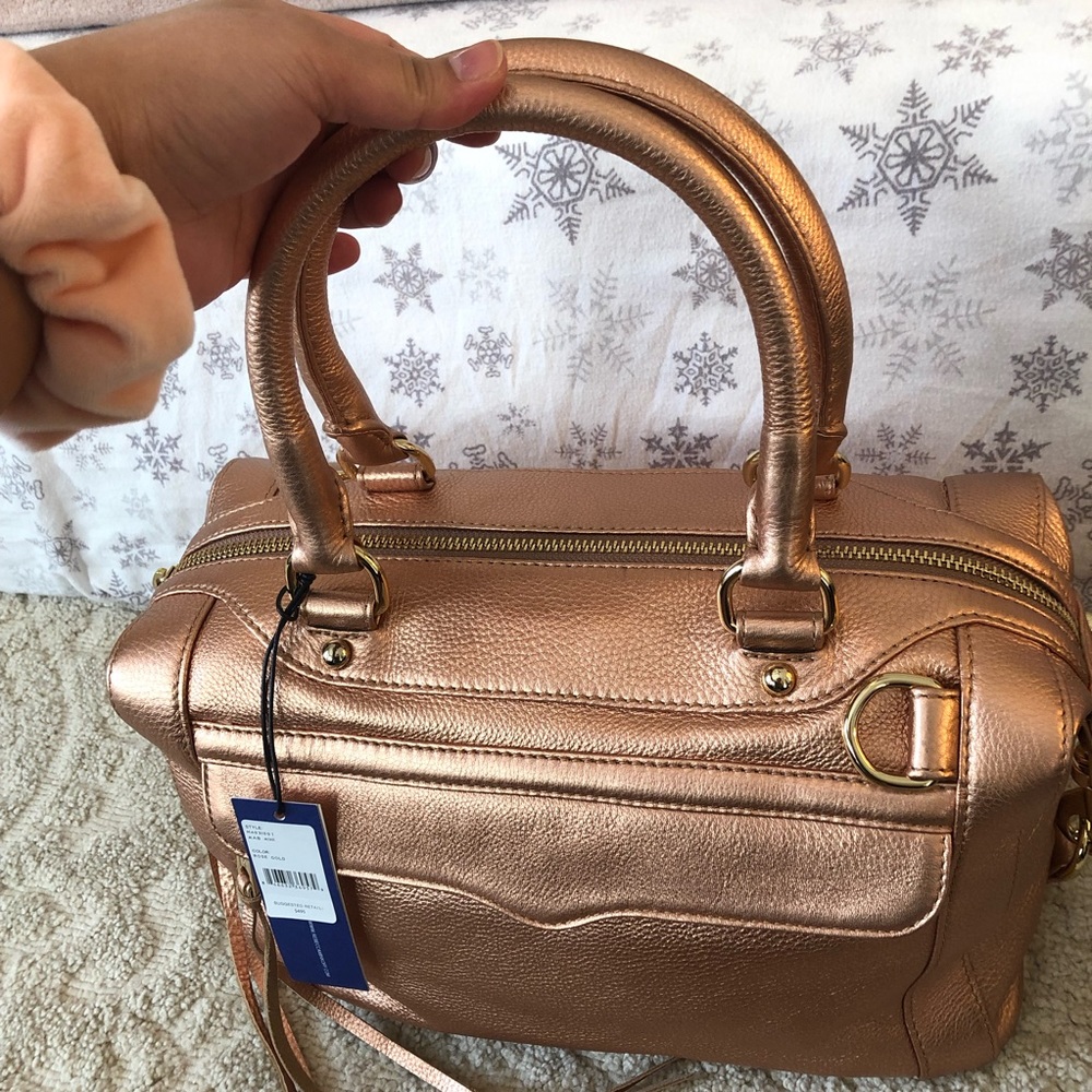 Rebecca Minkoff MAB Mini Satchel in Rosegold - Picture 9 of 17